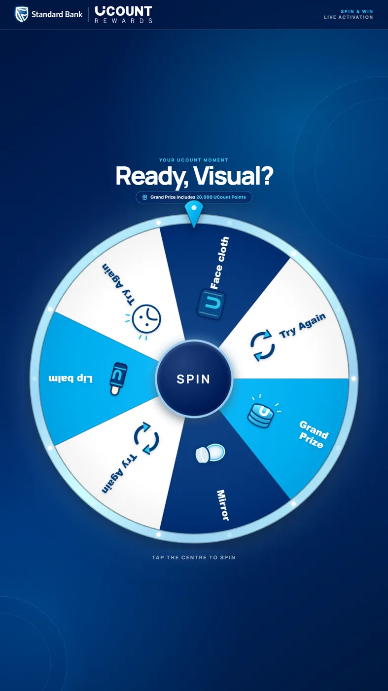 Standard Bank UCount prize wheel